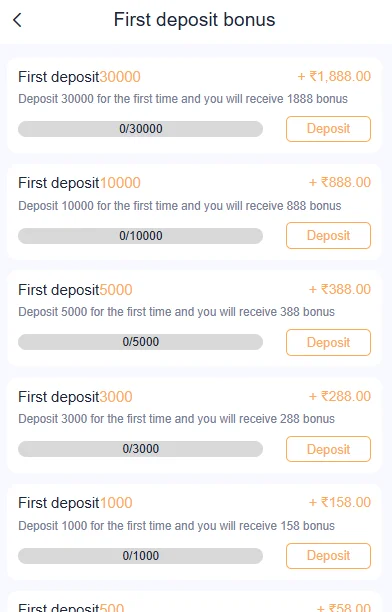Goa Games First Deposit Welcome Bonus Activity